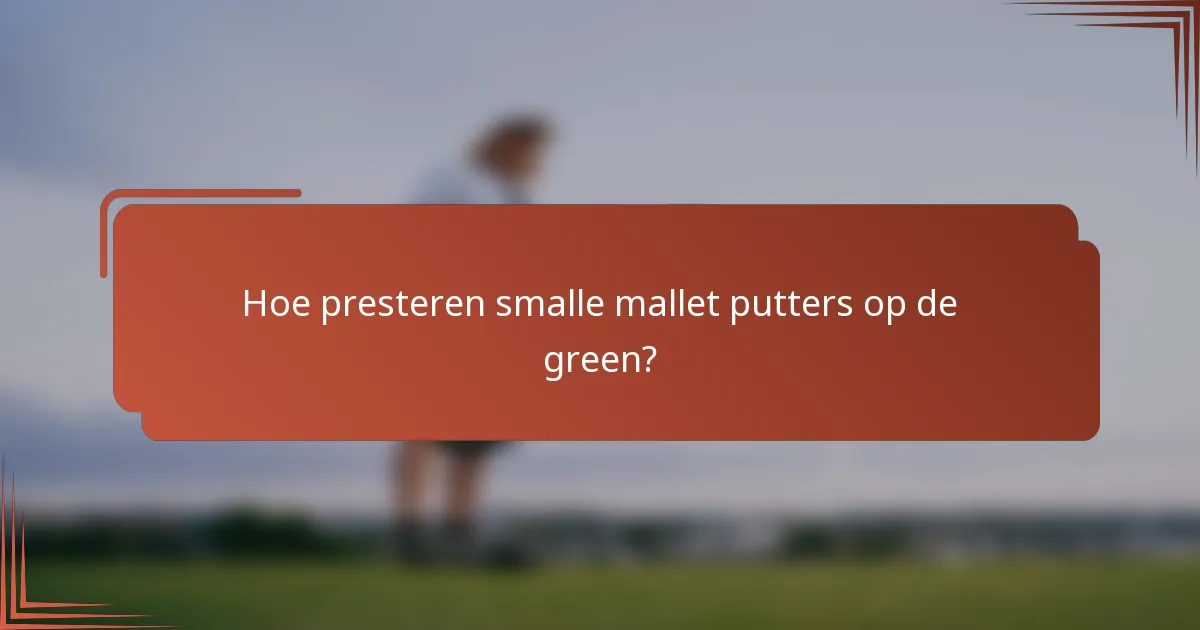 Hoe presteren smalle mallet putters op de green?